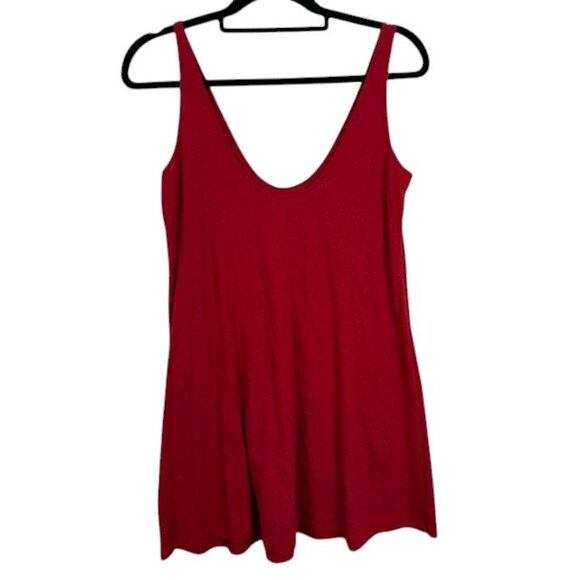 Eileen Fisher Red Embroidered Cotton Long Tunic Tank or Mini Dress Size Small - Picture 3 of 9
